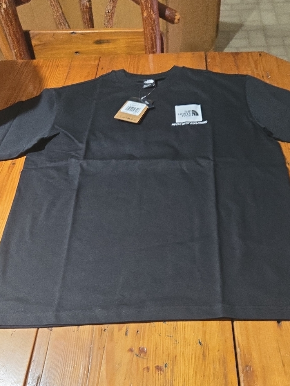 Nwt The North Face Black Short Sleeve Logo Tee Sz M Bandana